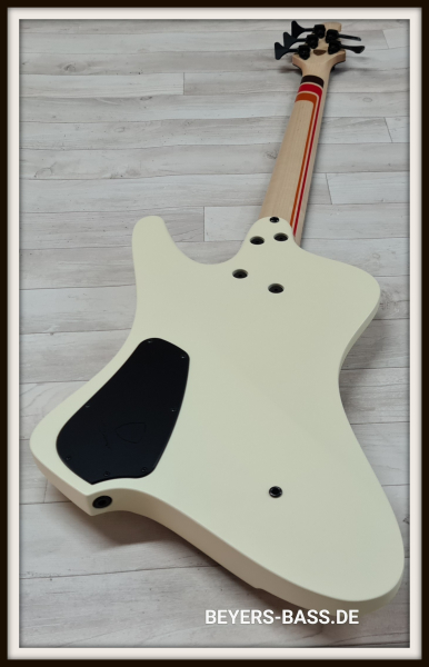 Dingwall D-Roc Custom Shop 5-String, 3 Pickups, Custom Color Creme White/70's Striping Gloss